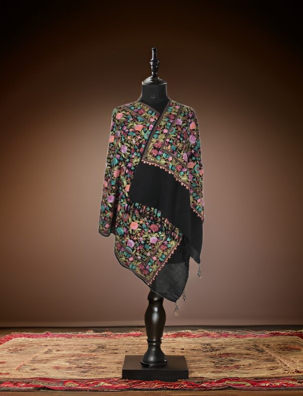 KASHMIRI EMBROIDERY JAAL STOLE