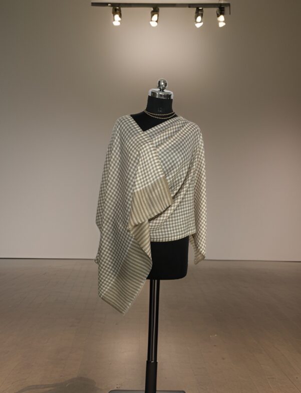 GINGHAM CHECK FINE WOOL STOLE