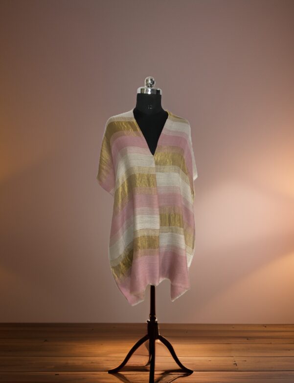 ZARI AND FINE WOOL STOLE