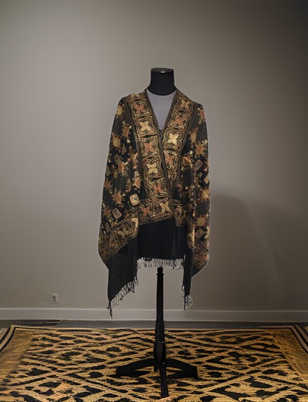 EMBROIDERY STOLE IN WOOL-SILK